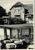 29229 W3100 Winsen (Aller) 1960 - Hotel zur Post mit Innenansicht , kl. Eckknick AK