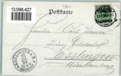 W7800 Freiburg im Breisgau Gruss aus - Litho, Bilder im Kleeblatt AK Glückskleeblatt 1899 Gebrauchsspuren