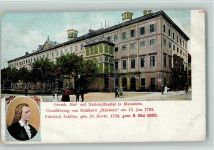 W6800 Mannheim Nationaltheater - 1900 AK Uraufführung von Schillers Räubern 1782 Theater