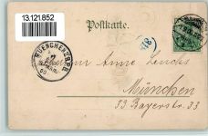 W6800 Mannheim Marktplatz Marktszene Siegel Vierblättriges Kleeblatt Marienkäfer Pflanzen 1900 Prägedruck