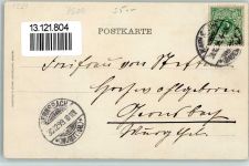 W7500 Karlsruhe , Baden Nymphengruppe Pflanzen 1899 Lithographie