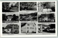 79400 W7842 Kandern - An der Kander DRK-Heim Rathaus Brunnen Wehr Forstamt Haus der Jugend Blumenplatz Litfaßsäule