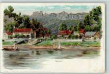 01824 O8324 Rathen Kurort , Sachs Lithographie