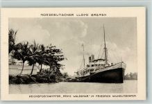 Madang Reichspostdampfer "Prinz Waldemar" in Friedrich Wilhelmhafen , sehr gute Erhaltung AK Norddeutscher Lloyd