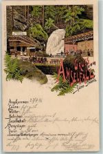 01824 O8324 Rathen Kurort , Sachs 1896 Lithographie Amselfall