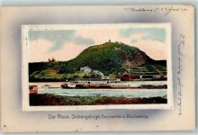 Drachenburg Rhein Siebengebirge Darchenfels Passepartout 1911 Prägedruck