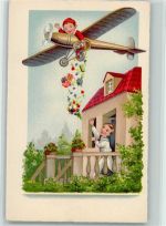 Matrosenanzug Geschenk Blumenstrauß Glückwunsch Flugzeug