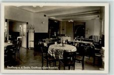 07929 O6555 Saalburg , Saale - Gasthaus Zum Kranich Gaststube