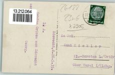 26188 W2905 Edewecht 1935 - Bahnhof, Kirche und Glockenturm, gute Erhaltung AK