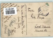 34576 W3588 Homberg , Efze 1913 Gebrauchsspuren Abschieds-Kommers