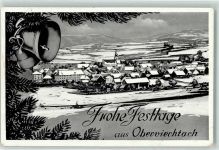 92526 W8474 Oberviechtach - Glocken Tannenzweig Kirche Winter