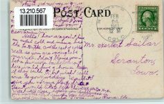 Golfspieler mit Golftasche AK Golf 1913 Lithographie