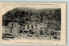 Saint-Pierre - Nr 7 Ruines de la Banque apres l'eruption 8. Mai 1902