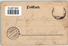 O9000 Chemnitz , Sachs Gruss aus Kriegerdenkmal 1900 Lithographie