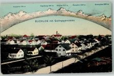86807 W8938 Buchloe - Gebirgspanorama