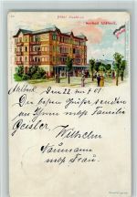 17419 O2252 Seebad Ahlbeck 1901 Lithographie Hotel Seeblick