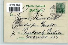 17419 O2252 Seebad Ahlbeck 1901 Lithographie Hotel Seeblick