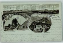 82383 W8126 Hohenpeißenberg Lithographie Bad Hohen-Sulz Panorama