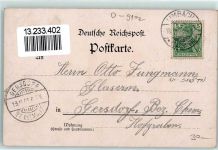 09212 O9102 Limbach-Oberfrohna 1901 Lithographie Ludwigsplatz Königl. Amtsgericht Technikum Johannesplatz Vierblättriges Kleeblatt