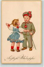Meissner u. Buch Serie 2238 Kind in Uniform AK Döring, L. / LD Lithographie