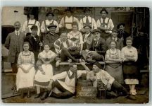 94439 W8387 Münchsdorf b Landau a d Isar Privatfoto AK Theater-Ensemble Tabakspfeifen