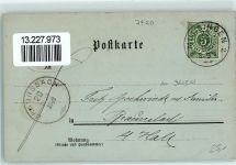 W7420 Münsingen , Württ Gruss aus Truppenübungsplatz Kaserne 1900 Lithographie / Mondschein