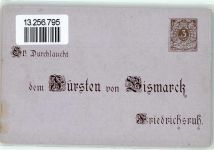 W2055 Friedrichsruh b Hamburg 80. Geburtstag Fürst von Bismarck sign E. Dos Privatganzsache 1895 Künstlerkarte