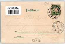 86836 W8933 Lager Lechfeld 1898 Lithographie Kanonenschießplatz Barackenlager