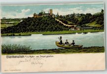 45525 W4320 Blankenstein , Ruhr 1905 Lithographie Von Stiepel gesehen Ruderboot Trachten