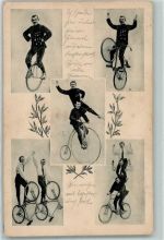 Hochrad Einrad Kunststück Fahrrad
