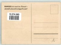 Ein Herr raucht Ramses-Zigaretten Rund und gut! Zigarette Werbe AK