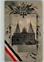 W2400 Lübeck Holstentor Orden Schwarz-Weiß-Rot Gebrauchsspuren