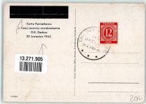 W8060 Dachau 29. April 1945/46 Sonderstempel Tag der Befreiumg Freiheitsstatue Antisemitismus