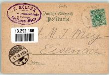 98559 O6054 Gehlberg 1898 Lithographie Gasthaus Zur Gehlberger Mühle Eisenbahn Hüttenstempel