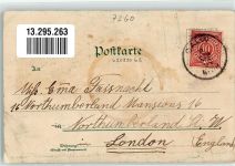 75365 W7260 Calw 1901 Gebrauchsspuren Lithographie Rathaus Kirche Nicolauskapelle