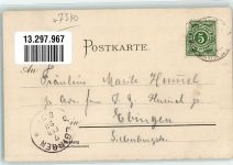 73312 W7340 Geislingen an der Steige 1898 Lithographie der Ödturm Gasthaus zur Sonne