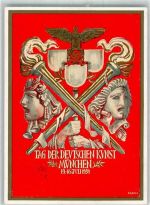 Festkarte Tag der Deutschen Kunst 1939 Sonderstempel WK II