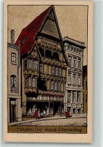 32423 W4950 Minden , Westf Künstlersteindruck Haus Schmieding AK