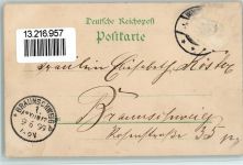 38300 W3340 Wolfenbüttel , Niedersachs Lithographie 1899 Marienkirche Kaffee-Haus