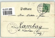 57430 Sarralbe 1899 Gebrauchsspuren Bahnhof Gasthaus Caffee Wilhelm Kath. Kirche Solvay Werke