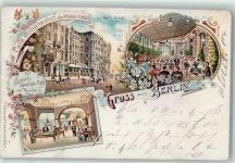 10115 O1100 Pankow 1899 Gebrauchsspuren Gasthaus Cafe Wilhelmshof Kaiser Wilhelmstraße Billard