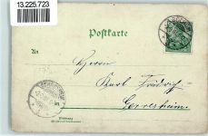 W4630 Bochum Gruss aus Kohle und Eisen AK Bergbau 1901 Lithographie