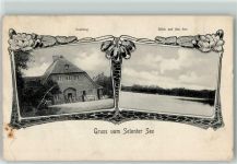 24238 W2319 Selent , Holst Gebrauchsspuren Gruss vom Selenter See Seekrug