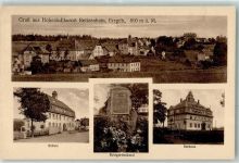 09496 O9341 Reitzenhain , Erzgeb - Schule Kriegerdenkmal Rathaus