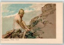 Innsbruck Berggesichter Die einsame Frau Hütt oder Hitt Erotik Verlag Zieher, Ottmar No. 2339 Compton, T. Lithographie / Künstlerkarte