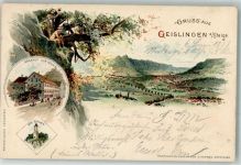 73312 W7340 Geislingen an der Steige 1898 Lithographie der Ödturm Gasthaus zur Sonne