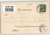 73312 W7340 Geislingen an der Steige 1898 Lithographie der Ödturm Gasthaus zur Sonne