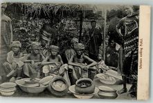 Accra 1912 Foto AK Tracht Marktszene Ort lt. Stempel