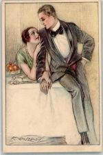 Liebespaar Serie 969-1 Art Deco Mauzan, A.