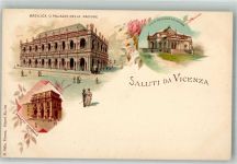 36100 Vicenza Lithographie Basilica o Palazzo delle Ragione Rathaus